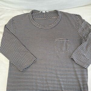 Stateside three quarter length sleeve striped shirt